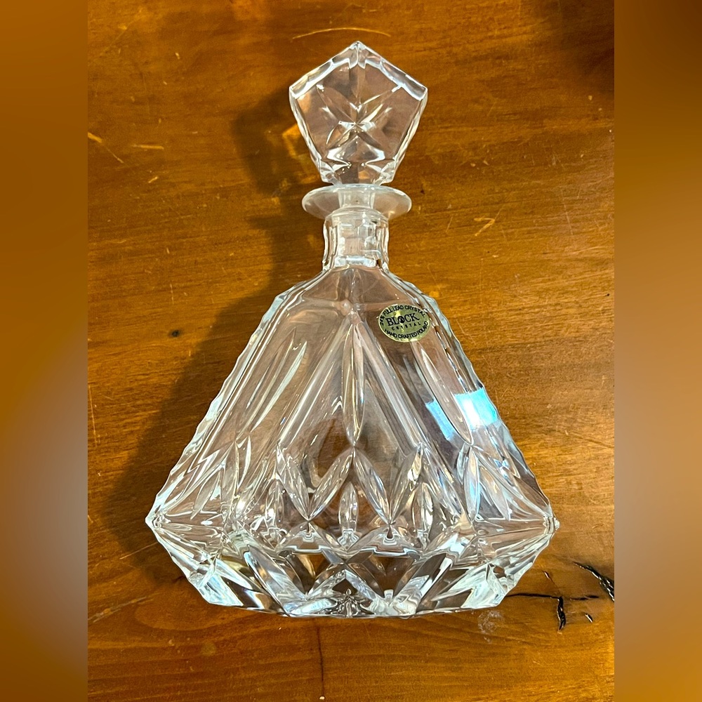 VTG Olympic by BLOCK Crystal Decanter & Stopper Lead Crystal Decanter Signed
